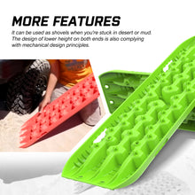 Load image into Gallery viewer, X-BULL 2PCS Recovery Tracks Snow Tracks Mud tracks 4WD With 4PC mounting bolts Green
