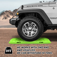 Load image into Gallery viewer, X-BULL 2PCS Recovery Tracks Snow Tracks Mud tracks 4WD With 4PC mounting bolts Green
