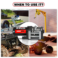 Load image into Gallery viewer, X-BULL 3000LBS Electric Winch Steel Wire Cable 12V Boat ATV UTV Winch Trailer 4 Units
