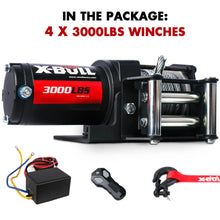 Load image into Gallery viewer, X-BULL 3000LBS Electric Winch Steel Wire Cable 12V Boat ATV UTV Winch Trailer 4 Units
