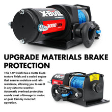 Load image into Gallery viewer, X-BULL 12V Electric Winch 3000LB ATV Winch Boat Trailer Winch Synthetic Rope
