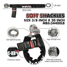 Load image into Gallery viewer, X-BULL 4WD Recovery Kit Kinetic Recovery Rope With 14500LBS Electric Winch 12V Winch 4WD 4X4 Offroad
