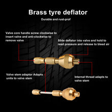 Load image into Gallery viewer, X-BULL Tyre Deflators Tire Automatic 4WD Pressure Gauge 4 Brass Deflator

