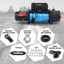 Load image into Gallery viewer, X-BULL 12V Electric Winch 12000LBS synthetic rope 4wd Jeep with Tire Deflator
