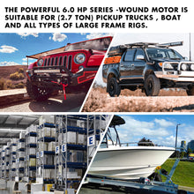 Load image into Gallery viewer, X-BULL 12V Electric Winch 12000LBS synthetic rope 4wd Jeep with Tire Deflator
