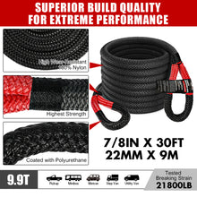 Load image into Gallery viewer, X-BULL Recovery Rope kit Snatch Strap Soft Shackles Hitch receiver Kinetic Tire Deflator
