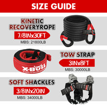 Load image into Gallery viewer, X-BULL 4X4 Recovery Kit Kinetic Recovery Rope Snatch Strap / 2PCS Recovery Tracks 4WD Gen3.0 Red
