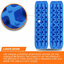 Load image into Gallery viewer, X-BULL Recovery tracks Mud Snow / Sand tracks / Grass 4X4 Caravan 2pairs 4WD Gen 3.0 - Blue

