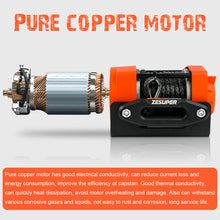 Load image into Gallery viewer, ZESUPER 12V Electric Winch 4500lb Synthetic Rope Boat Winch ATV Winch Trailer Winch 4WD
