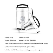 Load image into Gallery viewer, Electric Soy Bean Milk and Soup Maker Machine -Automatic Soya Almond Nut Blender
