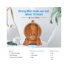 Load image into Gallery viewer, Essential Oil Aroma Diffuser - 350ml Barrel Wood Ultrasonic Air Mist Humidifier
