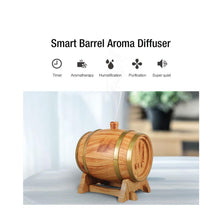 Load image into Gallery viewer, Essential Oil Aroma Diffuser - 350ml Barrel Wood Ultrasonic Air Mist Humidifier

