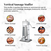 Load image into Gallery viewer, 5L Manual Vertical Sausage Filler - Stainless Stuffer Meat Press Machine
