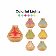 Load image into Gallery viewer, Essential Oil Aroma Diffuser and Remote - 500ml Flat Top Wood Mist Humidifier
