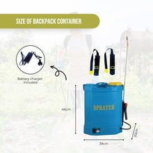 Load image into Gallery viewer, 16L Rechargeable Backpack Pressure Sprayer - Portable Electric Garden Weed Pump
