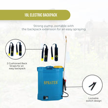Load image into Gallery viewer, 16L Rechargeable Backpack Pressure Sprayer - Portable Electric Garden Weed Pump
