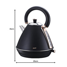 Load image into Gallery viewer, Pronti Toaster, Kettle &amp; Coffee Machine Breakfast Set - Black
