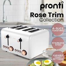 Load image into Gallery viewer, Pronti Toaster, Kettle &amp; Coffee Machine Breakfast Set - White
