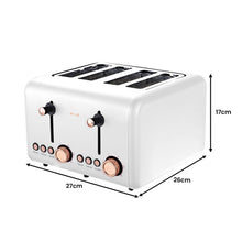 Load image into Gallery viewer, Pronti Toaster, Kettle &amp; Coffee Machine Breakfast Set - White
