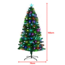 Load image into Gallery viewer, Christabelle 1.5m Enchanted Pre Lit Fibre Optic Christmas Tree Stars Xmas Decor
