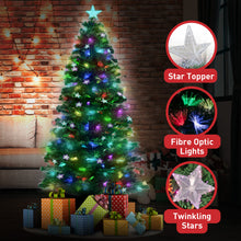 Load image into Gallery viewer, Christabelle 1.5m Enchanted Pre Lit Fibre Optic Christmas Tree Stars Xmas Decor
