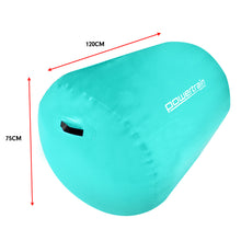 Load image into Gallery viewer, Powertrain Sports Inflatable Gymnastics Air Barrel Exercise Roller 120 x 75cm - Green
