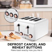 Load image into Gallery viewer, Pronti Rose Trim Collection Toaster &amp; Kettle Bundle - White

