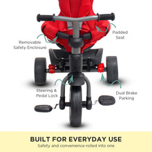 Load image into Gallery viewer, Veebee Explorer 3-stage Kids Trike With Canopy - Red

