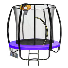 Load image into Gallery viewer, Kahuna Classic 6ft Trampoline Free Ladder Spring Mat Net Safety Pad Cover Round Enclosure Basketball Set - Purple
