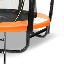Load image into Gallery viewer, Kahuna 8ft Outdoor Orange Trampoline For Kids And Children Suited For Fitness Exercise Gymnastics With Safety Enclosure Basketball Hoop Set
