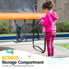 Load image into Gallery viewer, Kahuna 8ft Outdoor Orange Trampoline For Kids And Children Suited For Fitness Exercise Gymnastics With Safety Enclosure Basketball Hoop Set
