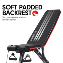 Load image into Gallery viewer, Powertrain Adjustable Incline Decline Exercise Bench Resistance Bands
