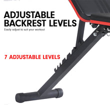 Load image into Gallery viewer, Powertrain Adjustable Incline Decline Exercise Bench Resistance Bands
