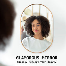 Load image into Gallery viewer, La Bella Gold Wall Mirror Oval Aluminum Frame Makeup Decor Bathroom Vanity 50x75cm
