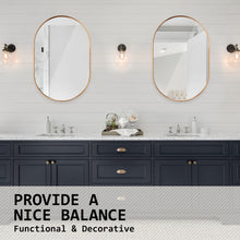 Load image into Gallery viewer, La Bella Gold Wall Mirror Oval Aluminum Frame Makeup Decor Bathroom Vanity 50x75cm
