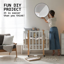 Load image into Gallery viewer, La Bella Black Wall Mirror Round Aluminum Frame Makeup Decor Bathroom Vanity 50cm

