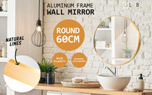 Load image into Gallery viewer, La Bella Gold Wall Mirror Round Aluminum Frame Makeup Decor Bathroom Vanity 60cm
