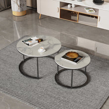 Load image into Gallery viewer, Interior Ave - Executive Stone Nested Coffee Table Set - White &amp; White

