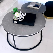 Load image into Gallery viewer, Executive Stone Nested Coffee Table Set
