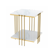 Load image into Gallery viewer, Interior Ave - Milano Gold Square Side Table
