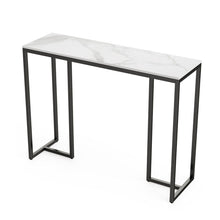 Load image into Gallery viewer, Interior Ave - Stone Marble Console - Marble &amp; Black
