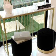 Load image into Gallery viewer, Interior Ave - Stone Marble Console - Marble &amp; Gold
