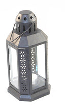 Load image into Gallery viewer, 10 Pack of Dark Grey Metal Miners Lantern Summer Wedding Home Party Room Balconey Deck Decoration 21cm Tealight Candle
