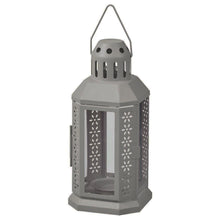 Load image into Gallery viewer, 10 Pack of Dark Grey Metal Miners Lantern Summer Wedding Home Party Room Balconey Deck Decoration 21cm Tealight Candle
