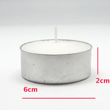Load image into Gallery viewer, Wholesale Lot Large Tealight Candles 6cm Wide in silver foil cup  200 in a pack - Party Event Wedding BBQ Dinner Romantic Ambience Decor
