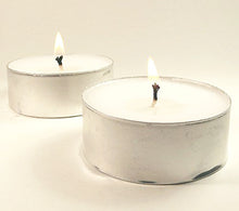 Load image into Gallery viewer, Wholesale Lot Large Tealight Candles 6cm Wide in silver foil cup  200 in a pack - Party Event Wedding BBQ Dinner Romantic Ambience Decor
