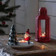 Load image into Gallery viewer, 10 Pack of Red Metal Miners Lantern Summer Xmas Wedding Home Party Room Balconey Deck Decoration 21cm Tealight Candle
