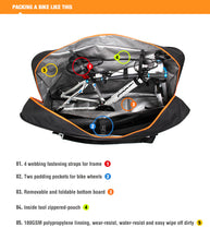 Load image into Gallery viewer, SPORTACE Bike Plane Bag Portable Soft Shell Travel Case Mountain Hybrid BMX Road Bike - 120CM X 75CM BK11- Black
