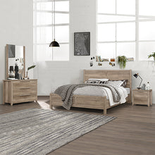 Load image into Gallery viewer, 4 Pieces Bedroom Suite Natural Wood Like MDF Structure Queen Size Oak Colour Bed, Bedside Table &amp; Dresser
