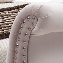 Load image into Gallery viewer, Queen Size Sleigh Bedframe Velvet Upholstery Beige Colour Tufted Headboard And Footboard Deep Quilting
